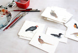 Great Blue Heron Miniature Watercolor Art Print: 5x7 (8x10 mat)