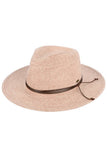 C.C String Trim Band Panama Sun Hat: Navy
