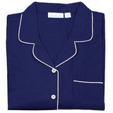 Cooper Navy Short Sleeve Shorty Pajamas: L
