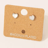 Gold Dipped Mini Heart Shell Stud Earrings: G