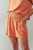 Calm Energy Linen Shorts - Elastic Waistband: NATURAL / S-2/M-2/L-2