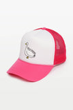SILLY GOOSE Embroidery Trucker Hat: Grey