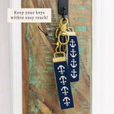 Anchor Navy Block Keychain | Nautical Gift | Bag Charm
