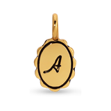 Charm Garden - Scalloped Initial Charm - Gold - A