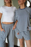 Billie Striped Loungewear Long Sleeve Top: Large / Long Sleeve Top