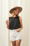 Basic Blank Mineral Graphic Tank Top: CREAM / SMALL