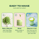 Jibby Matcha Super Latte - Collagen, Mushrooms, Superfoods: A Tad Sweet / 10 Servings