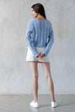 JT7701-SKY BLUE TEXTURED CARDIGAN: SKY BLUE / M