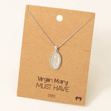 Virgin Mary Pendant Necklace: G