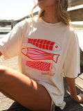 WHAT A CATCH FISH TEE: M