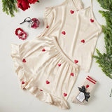 Hearts - Cami + Ruffled Shorts PJ sets: M