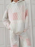 Quilted Pastel Hoodie: Pastel / Large