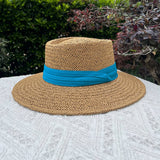 BEACH VACATION SUN FEDORA STRAW HATS FOR WOMEN_CWAH1151: KHAKIBEIGE / (OS) 1