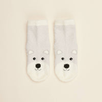 Marshmallow Bear Crew Socks: M