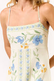 ILD5074 PRINTED MAXI DRESS: OFF WHITE-BLUE MULTI / MEDIUM
