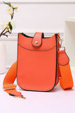 Mini PU Cellphone Cross Body Bag: White