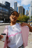 Literally Just A Girl Graphic T-Shirt: White / S