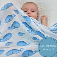 Whale, Whale, Whale Baby Swaddle Blanket