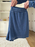 Striped Soft Button  Loungewear Shorts: Medium / Shorts