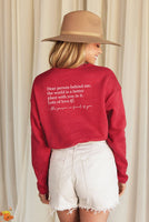 DEAR PERSON BEHIND ME Graphic Sweatshirt: VINTAGE WHITE LONG SLEEVE / XL