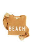 BEACH Graphic Sweatshirt: LIGHT BLUE / XL