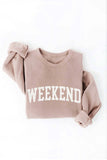 WEEKEND Graphic Sweatshirt: LIGHT BLUE / L