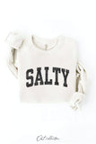 SALTY Graphic Sweatshirt: VINTAGE WHITE LONG SLEEVE / S