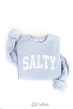 SALTY Graphic Sweatshirt: VINTAGE WHITE LONG SLEEVE / XL