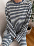 Billie Striped Loungewear Long Sleeve Top: XL / Long Sleeve Top