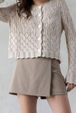 JP6911-BEIGE MINI SKORT: BEIGE / L