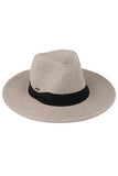 C.C Adjustable String Straw Hat: White/Black
