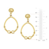 Gold Cab and Horse Bit Hoop Earrings