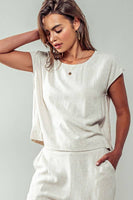 Calm Energy Linen Top : NATURAL / S-2/M-2/L-2