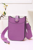 Mini PU Cellphone Cross Body Bag: Gold