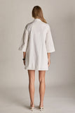 Lace Reverie Mini Dress: WHITE / S