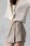 JP6911-BEIGE MINI SKORT: BEIGE / S