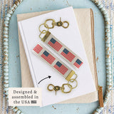 50 Stars Flag Keychain | Patriotic Keyring