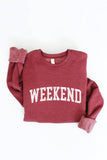 WEEKEND Graphic Sweatshirt: HEATHER FOREST / XL