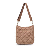 Fia - Quilted Puffer Crossbody: Natural