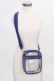 Clear PU Cross Body Mini Bag: Black