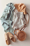 Linen Blend Elastic Waist Drawstring Shorts: White / S-M-L:2-2-2
