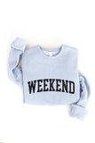 WEEKEND Graphic Sweatshirt: HEATHER FOREST / XL