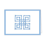 In Stock Folded Notecard Set of 10 | Bamboo Fret | Blue