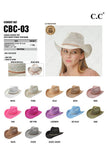 C.C Sequin Cowboy Hat: Beige