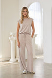 Soft Modal Sleeveless Muscle Top: Taupe / L