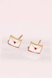 Love Notes Enamel Charm Stud Earrings