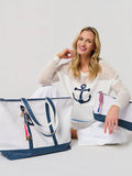 PORT WATER RESISTANT TOTE: NAVY