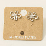 Flower Outline Stud Earrings: G