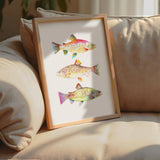 3 Trout No. 4: Unframed / 11 x 14