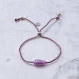 Sailor String Good Luck Fish Bracelet Trending : Pink Fish/Sherbet String
